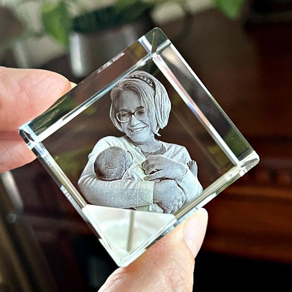 Diamond 3D Crystal – Mother & Baby