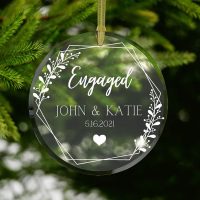 Ornament 2D Crystal - Engaged John & Katie