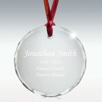 Ornament 2D Crystal - Jonathan Smith 1942 - 2011 Forever Loved, Forever Missed